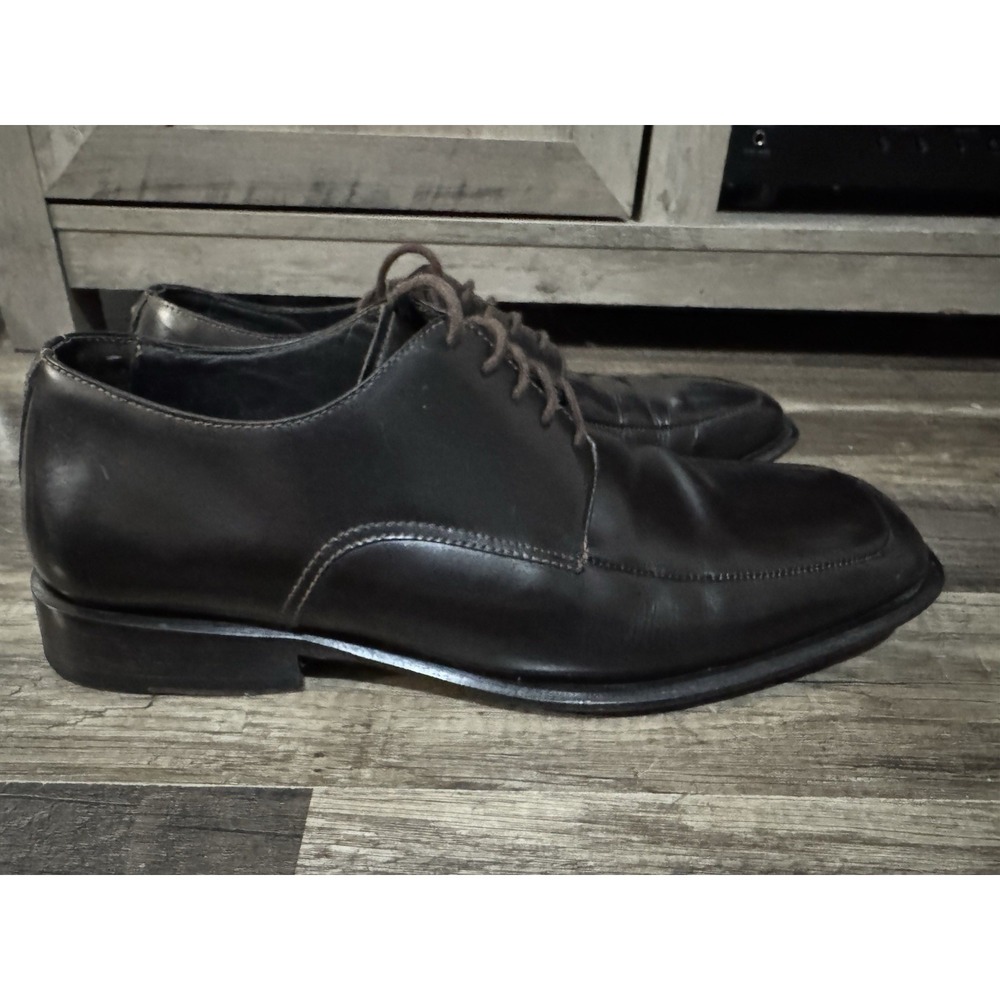 Via Spiga Mens Silvio Oxford Shoes Brown Square Toe Lace Up‎ Leather 10.5 M